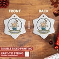 thumbnail image 3 of 3drose, Funny Worlds Greatest Pickle Lover Cartoon, 3 inch Snowflake Porcelain Ornament, 3 of 7