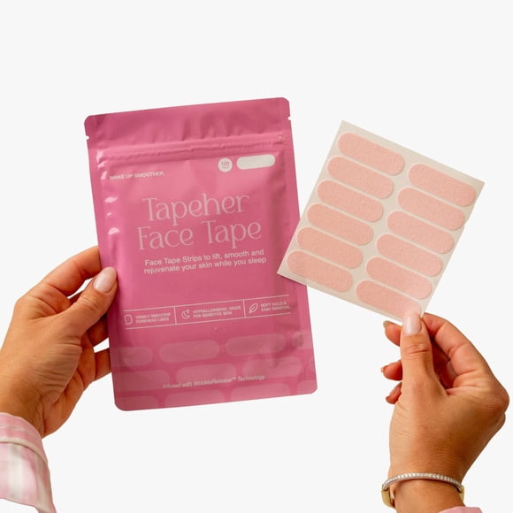 Tapeher Face Smoothing Strips, Anti Wrinkle Facial Tape for Overnight Skin Smoothing, 120 Count
