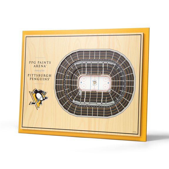 Pittsburgh Penguins 17'' x 13'' 5-Layer StadiumViews 3D Wall Art