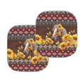 thumbnail image 2 of Bulopur Aztec Car Windshield Sun Shade, Sunflower Horse Protect Harmful UV rays Vehicle Sun Shade Windshield Durable Fabrics Automotive Window Sunshades for Most Trucks SUVs Vans, 2 Pcs, 2 of 6