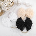 thumbnail image 3 of Dalrosia 3PCS Baby Girls Headbands Soft Elastic Headbands Newborn Lace Hair Bow Hair Accessories for Infant Baby Toddler Girls, 3 of 5