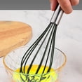 thumbnail image 2 of 1/5Pcs Silicone Whisk Stainless Steel Handle Dishwasher Safe Ergonomic Design with Hanging Hole Egg Beater Kitchen Supplies-1pc,Black, 2 of 8