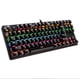 thumbnail image 1 of Teclado mecánico para juegos, teclado flotante con retroiluminación LED arcoíris, anti-fantasma de 87 teclas, ergonomía, resistente al agua", 1 of 5