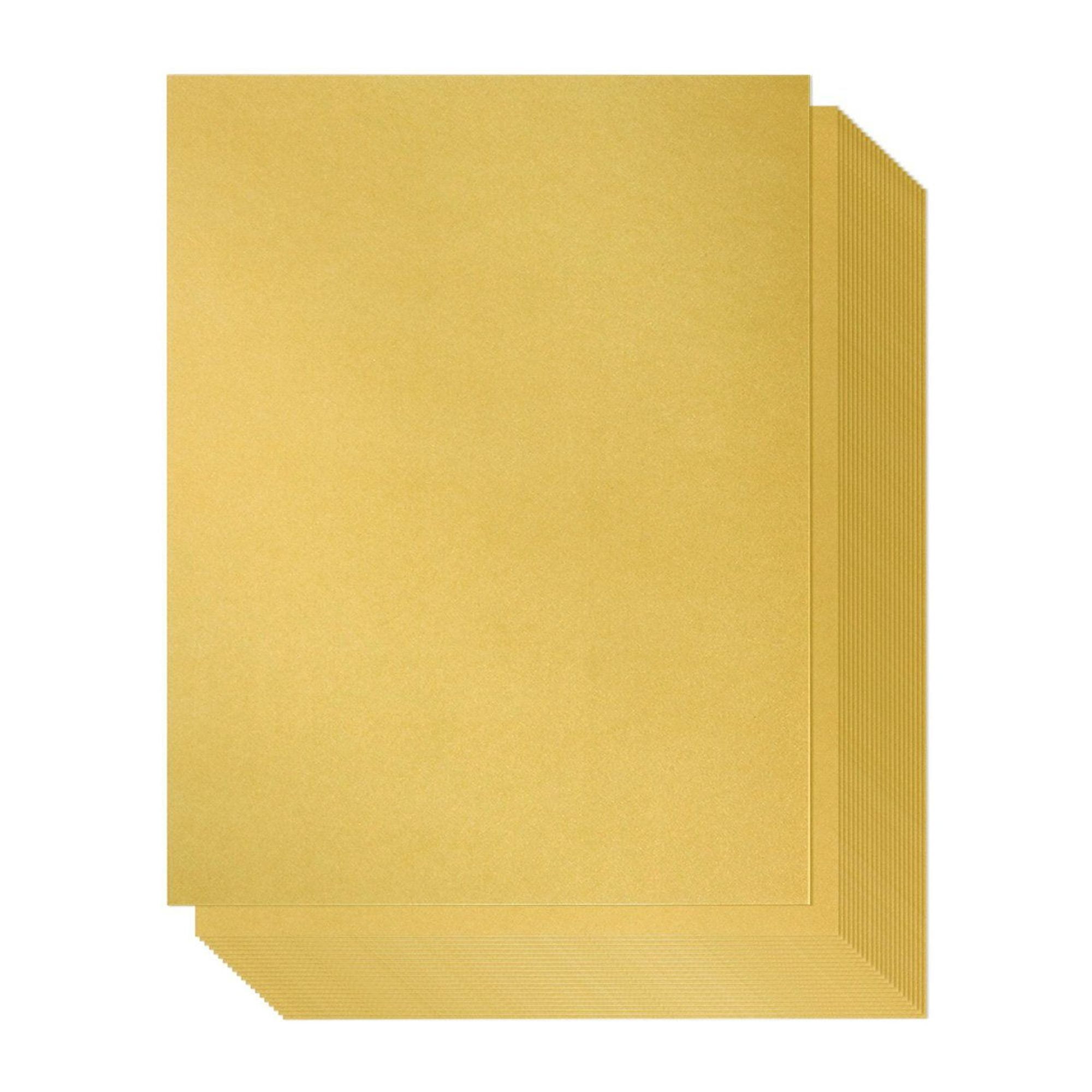 8.7 x 0.03 x 11 Inches Birthdays Perfect for Weddings Laser Printer Friendly Double Sided Letter Size Sheets Baby Showers 96 Pack-Gold Metallic Paper Shimmer Paper Craft Use