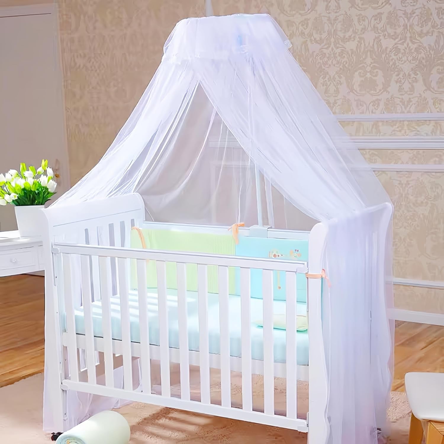 Baby Crib Bed Mosquito Net White