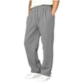 thumbnail image 3 of Falkdiz Sport Sweatpants for Boys Straight Leg Winter Pockets Drawstring Warm Fleece Casual Pantalones Boys Pants Elastic Waist, Gray, Size: 10-11Years, 3 of 7