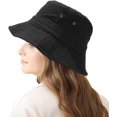 thumbnail image 2 of Trendy Bucket Hat Beach Sun Hat for Women Men Summer Sun Protection Fisherman Hat, 2 of 5