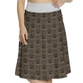 thumbnail image 1 of Women's Vintage Leafy Details Antique Art A-line Printed Skirt Casual Wear, 2XL, Charcoal Grey and Ecru, by Ambesonne, 1 of 1