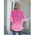 thumbnail image 5 of Blusa Rapbin para mujer, manga con volantes, cuello en V, moda de verano, 5 of 5