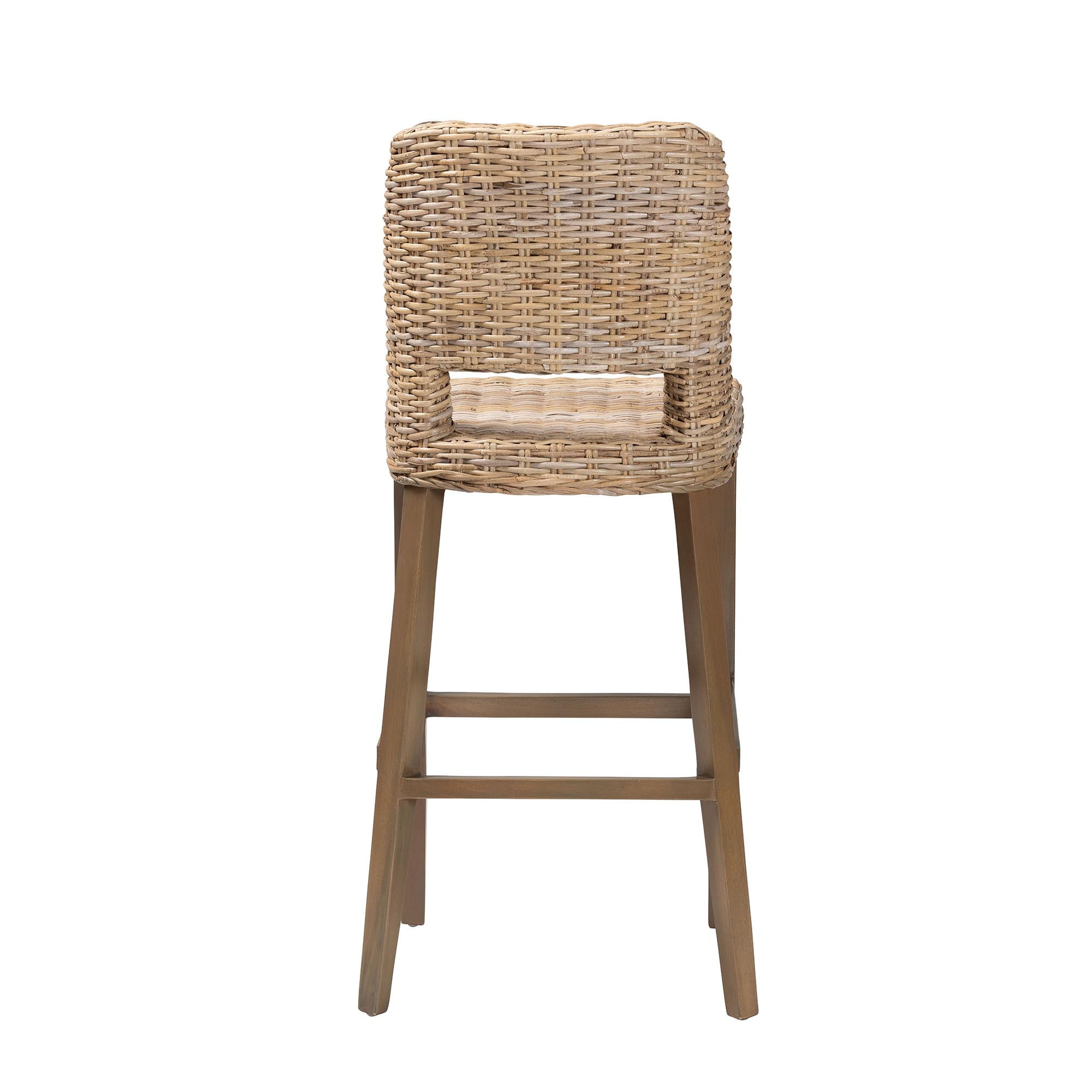 bali & pari Magy Boho Bar Stool, Bar Height, Grey