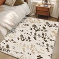 thumbnail image 4 of Brown Beige Botanical Area Rugs 2.7'x5', Small Throw Rugs for Kitchen Bedroom, Rustic Country Spring Floral Summer Leaf Indoor Outdoor Rug Non-Slip Low Pile Carpet Runner Reversible Floor Mats, 4 of 8