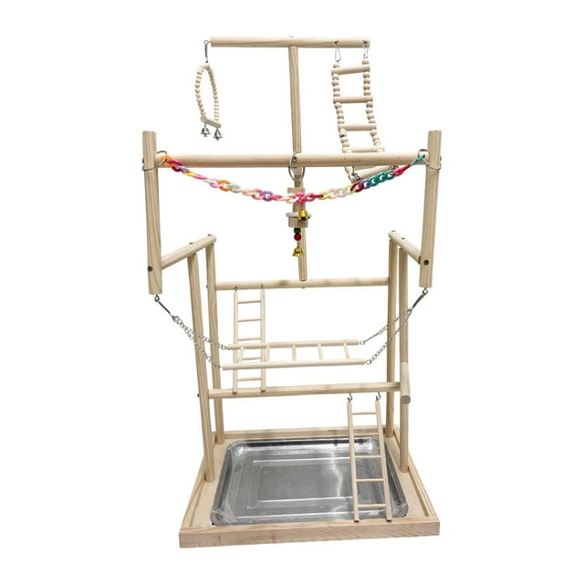 Percha de madera para loros y aves, ideal para cacatúas, periquitos y periquitos pequeños. 189x1319x372 pulgadas