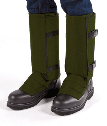 Snake Gaiters Olive Green Nylon - Large 