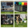 thumbnail image 4 of COMHOMA Outdoor Storage Shed 8 x 6 FT Shed with Lockable Door Steel Garden Shed with Air Vent,Brown, 4 of 9