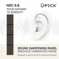 thumbnail image 5 of Upick Foldable Acoustic Wall Panels, 4 Pack 94.5" x 12.6" MDF Slat Wood Panels for Wall, Sound Absorbing Wall Panels for Interior Wall Decor, Dark Walnut, 5 of 6