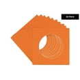 thumbnail image 2 of Orange Acid Free 7x7 Cirlce Picture Frame Mat with White Core Bevel Cut for 5x5 Pictures - Fits 7x7, 2 of 3