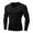 Black, variant on Men's Athletic Compression Shirt - V Neck Long Sleeve Workout Running Base Layer Tops Cool Dry T-Shirt Gym Undershirts