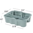 thumbnail image 4 of Minekkyes 4-Pack Plastic Caddies with Portable Handle, Supply Caddy Basket for Storage Cleaning Tool, Grey, 4 of 7