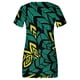 thumbnail image 4 of Blusa informal con estampado de botones y cuello en V de manga corta a la moda para mujer Pompotops  qwe23146, 4 of 4
