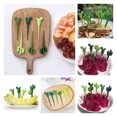 thumbnail image 2 of Opolski 6Pcs/Box Fruit Toothpicks Portable Green Cactus Shape ABS Creative Kids Tableware Cake Forks for Kitchen, 2 of 9