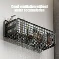 thumbnail image 6 of Metal Storage Basket, Wall Mounted Rack, Stainless Steel Kitchen and Bathroom Organizer with Hooks, Durable Hanging Storage for Toiletries and Seasonings, 6 of 7