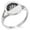 Silver, variant on Stainless Steel Ikoma Samurai Crest Minimalist Oval Top Polished Statement Signet Ring