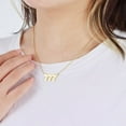 thumbnail image 5 of HIJONES Women's Angel Number Statement Necklace 333 Numbers Pendant Choker Chain Numerology Jewelry Gold, 5 of 6