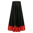thumbnail image 2 of Zaldita Kids Girls Spanish Flamenco Bull Dance Skirt Ruffled Hem Big Swing Long Skirts Belly Black B 110, 2 of 7
