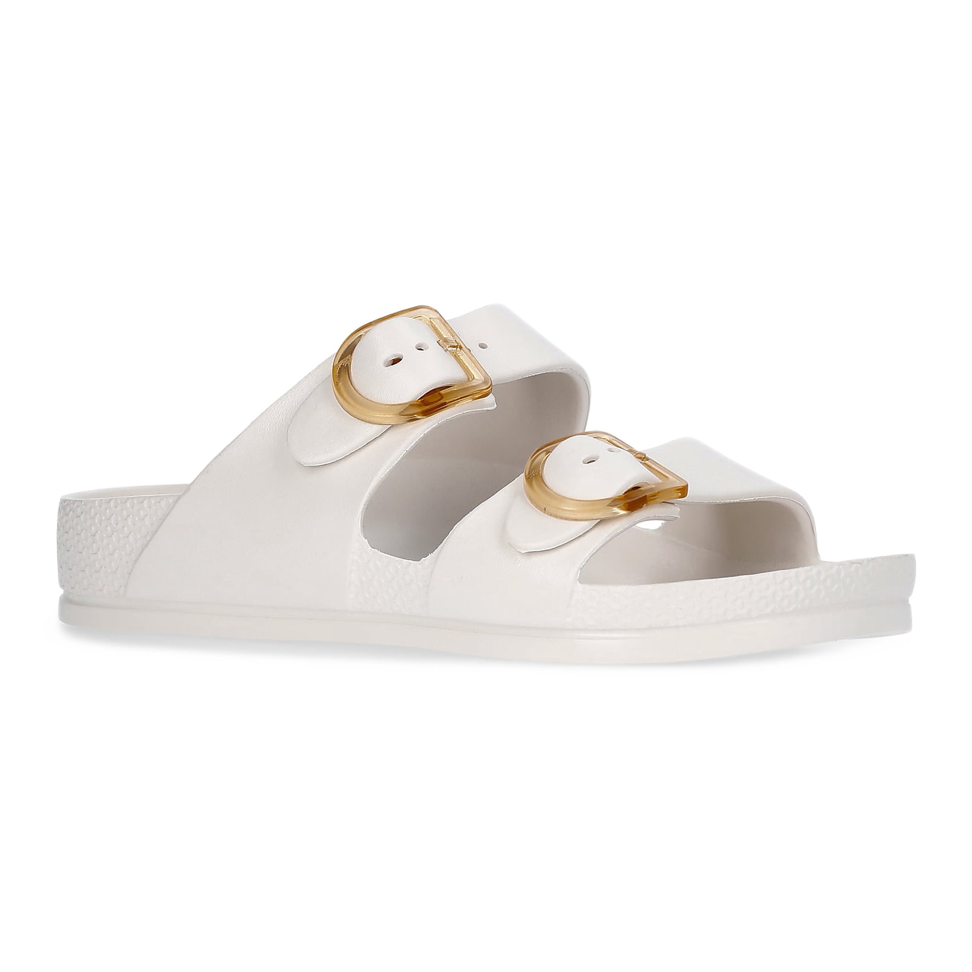 Time and Tru Women s Double Buckle EVA Slide Sandals