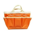 thumbnail image 2 of Bolsa de herramientas de jardín Bolsa organizadora de asas de jardín Bolsa de jardinería grande resistente con bolsillos Bolsa Oxford para interior Naranja, 2 of 9