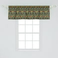 thumbnail image 2 of Ambesonne Tea Party Window Valance, Chinese Vibes Print Boho, 54" X 18", Reseda Green and Marigold, 2 of 3