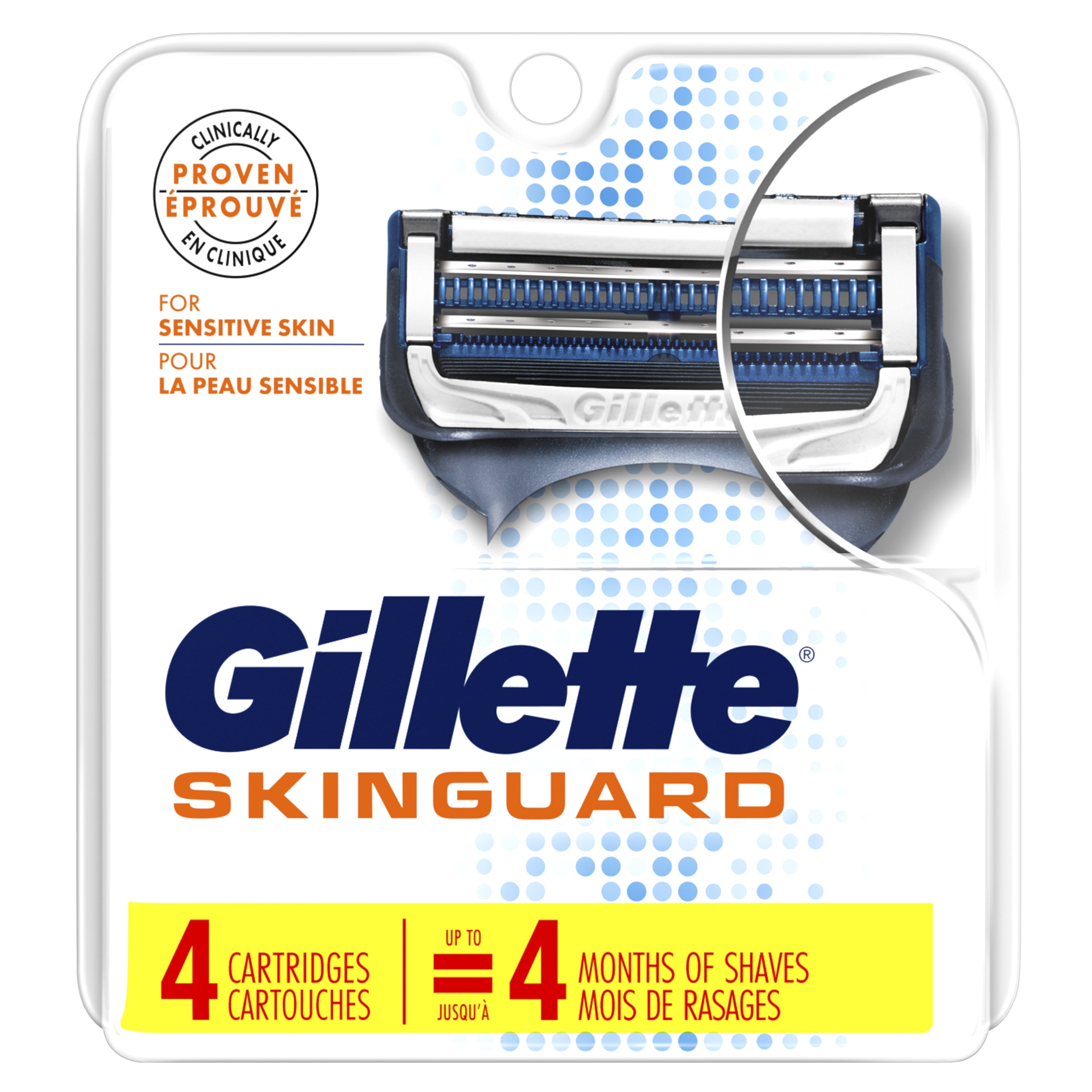 Gillette SkinGuard Razor Blade Refill Cartridges for Men, 4 Ct