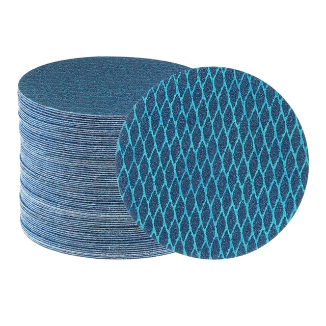 70uds Discos de lijado en forma de diamante Unique Bargains 5 Pulgadas 80 Grano Gancho y Bucle Azul