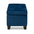 thumbnail image 5 of Baxton Studio Michaela Modern and Contemporary Navy Blue Velvet Fabric Upholstered Storage Ottoman, 5 of 10