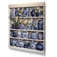 thumbnail image 2 of Designart "Boho Plant Pottery in Blue and White I" Geometric Canvas Wall Art - Bohemian Blue Boho Pottery Bedroom Canvas Wall Art, 2 of 6