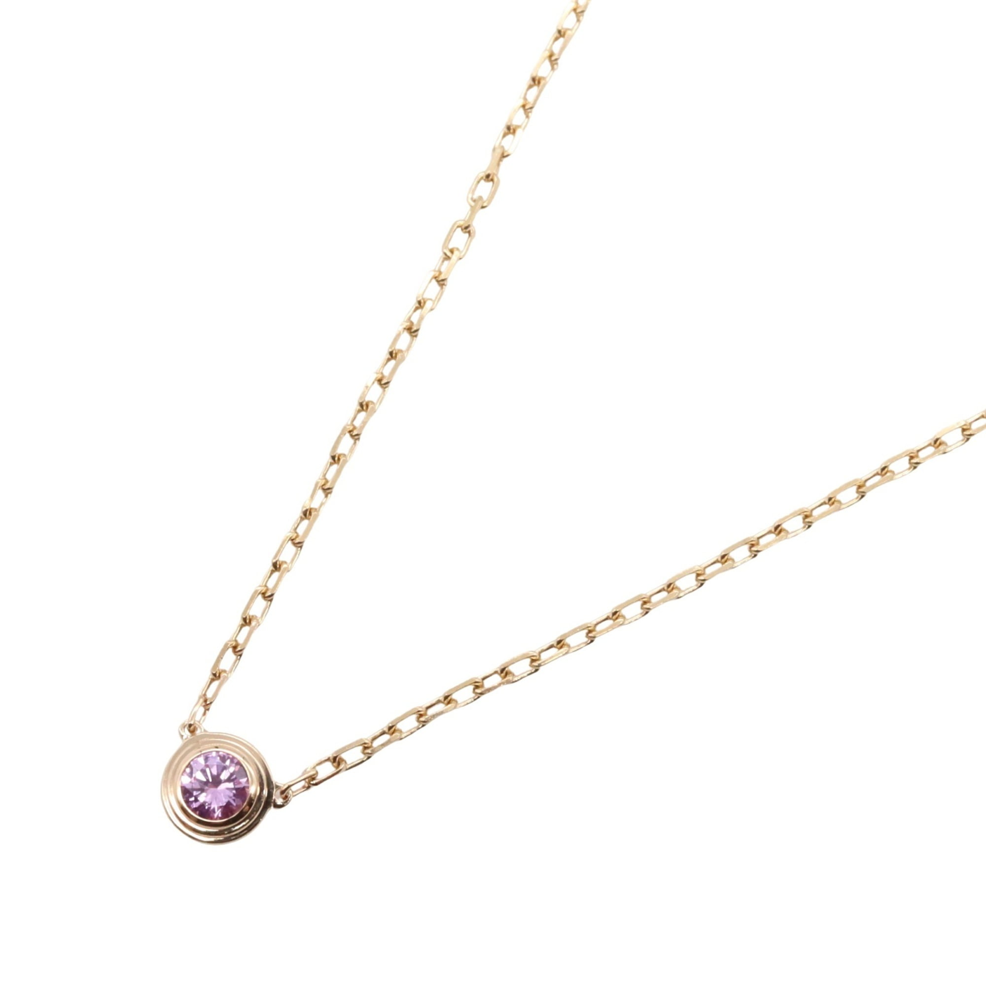 Pre-Owned Cartier Amour Pink Sapphire Necklace in 18K Gold for Women (B7218400) (Good)