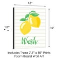 thumbnail image 4 of Big Dot of Happiness So Fresh - Lemon - Kids Bathroom Rules Wall Art - 7.5 x 10 inches - Set of 3 Signs - Wash, Brush, Flush, 4 of 6