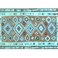 thumbnail image 1 of Ahgly Company Indoor Rectangle Oriental Light Blue Traditional Area Rugs, 2' x 5', 1 of 4
