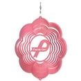 thumbnail image 1 of SWEN Products BREAST CANCER FIND A CURE PINK Metal Wind Spinner, 1 of 1