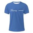 thumbnail image 5 of Paris Letter Graphic Tees for Men Summer Short Sleeve Crewneck Casual France Paris City Travel T Shirts Streetwear, 5 of 5