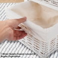 thumbnail image 5 of Costway Night Stand 3 Layer 1 Drawer Bedside End Table Organizer Wood W/2 Basket, 5 of 10