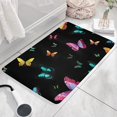 thumbnail image 3 of Black Pink Blue Butterfly Flannel Non Slip Door Rugs,Washable Door Mats Indoor,Decorative Door Mats,Dirt-Resistant and Absorbent Doormat for Entrance,Bedroom,Kitchen,Bathroom,31.5"x17", 3 of 4