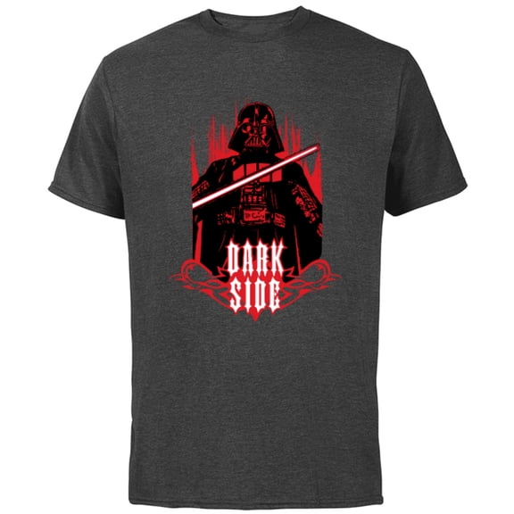 Star Wars Darth Vader Dark Side Villains Tribal Gothic - Short Sleeve Cotton T-Shirt for Adults - Customized-Charcoal