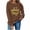 Brown, variant on Game Day Sweatshirt Women Funny Sparkly Glitter Football Print Long Sleeve Crew Neck Tops Loose Fit Casual Party Tailgate Wear Outfits