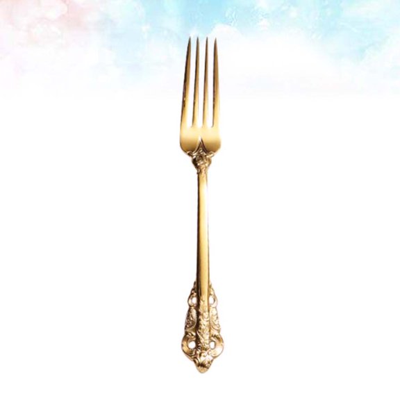 GOOHOCHY Stainless Steel Dinner Fork for Home Golden Color and Corrosion Resistant 1pc