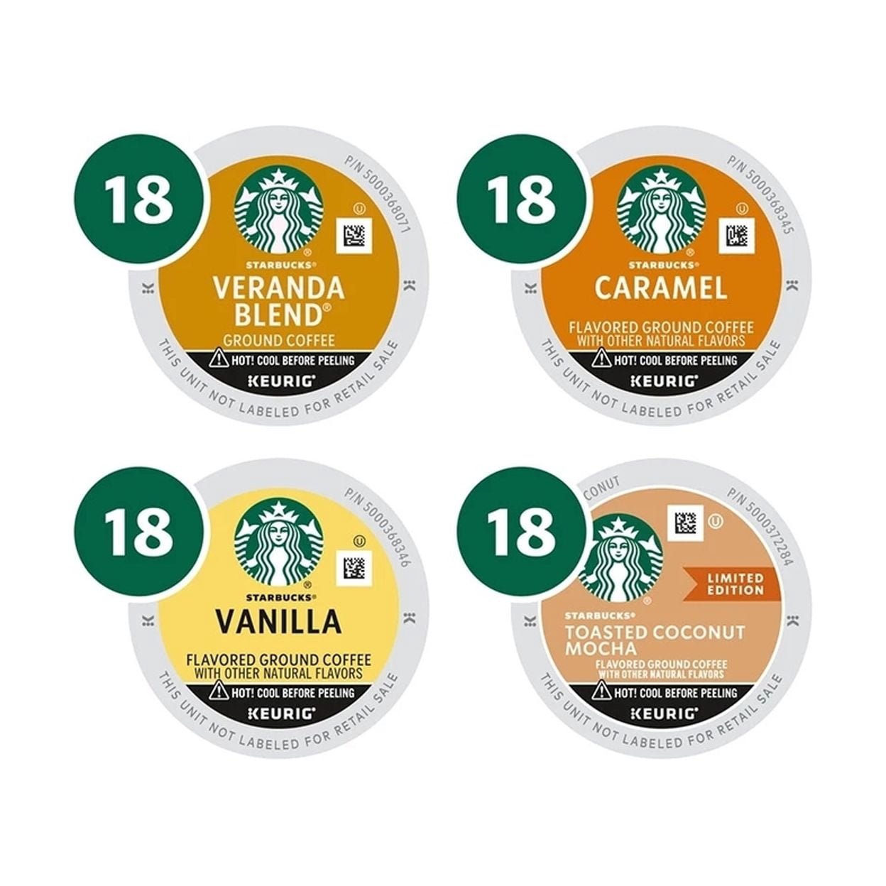 Starbucks Flavored K-Cups Coffee Pods Variety Pack (72 Count) Assortment -  Walmart.com