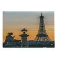 thumbnail image 1 of Paris Cutting Board, Historic France European Photo on Ombre Sunset Sky Sculpture and Eiffel Tower, Decorative Tempered Glass Cutting and Serving Board, in 3 Sizes, by Ambesonne, 1 of 2
