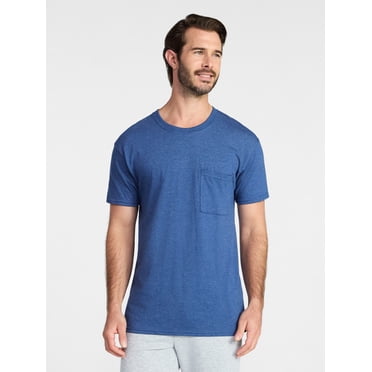 Athletic Works Men's and Big Men's Cotton Pocket Tee, Sizes S-5XL and Tall Sizes