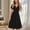 🔥 Black, variant on Sentmoon Elegant Dresses for Women Formal Summer 2026 Solid Color Short Sleeve V Neck Semi Formal Dresses for Women Pleated Regular Fit for Work and Office M