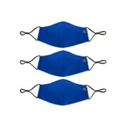 Scrubstar Solid Print Face Mask Triple Layer, Washable Reusable, 3-Pack